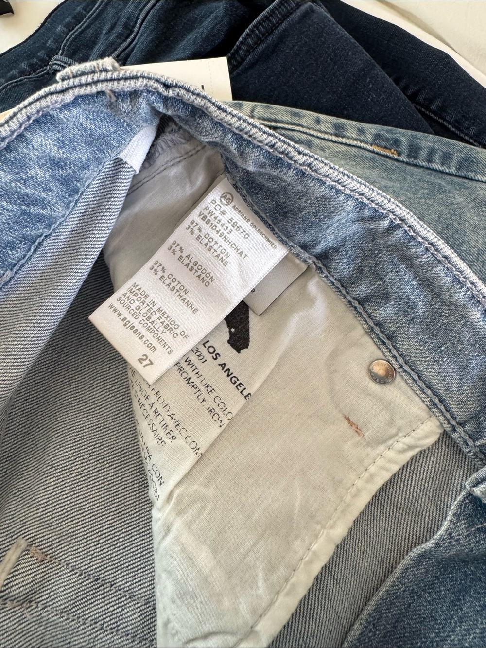 AG Saige Wide Leg Crop Jeans Light Blue High-Rise Size 27 - Picture 8 of 9